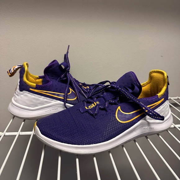 LSU Nike Dual-Tone Purple and Gold Sneakers - Picture 1 of 5